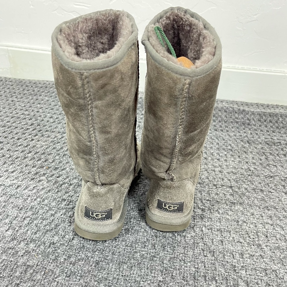 Ugg Classic Tall Boot Solid Dark Gray Sherpa - image 4